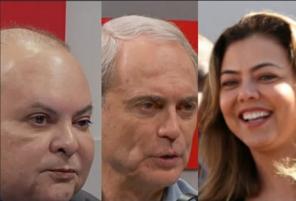Ibaneis Rocha (MDB), Paulo Octávio (PSD) e Leila Barros (PDT), candidatos ao GDF — Foto: Reprodução