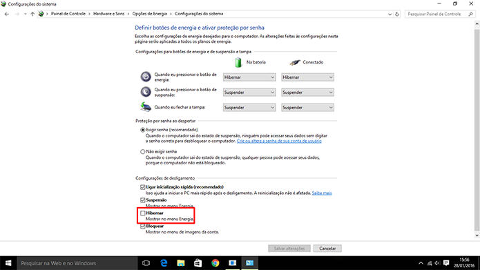 Windows 10 pode ter modo Hibernar adicionado ao botão de energia do Iniciar (Foto: Reproduão/Elson de Souza)