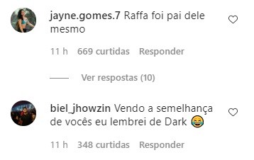 Internautas comentam semelhança de João e Rafel Vitti (Foto: Reprodução Instagram)