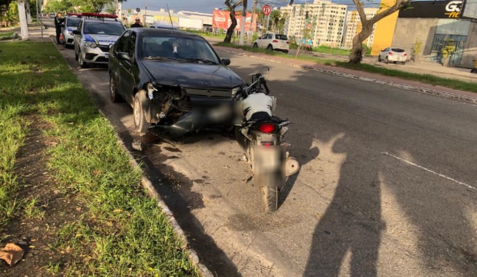 Acidente registrado em Aracaju na manhã deste domingo— Foto: CPTran/Aracaju