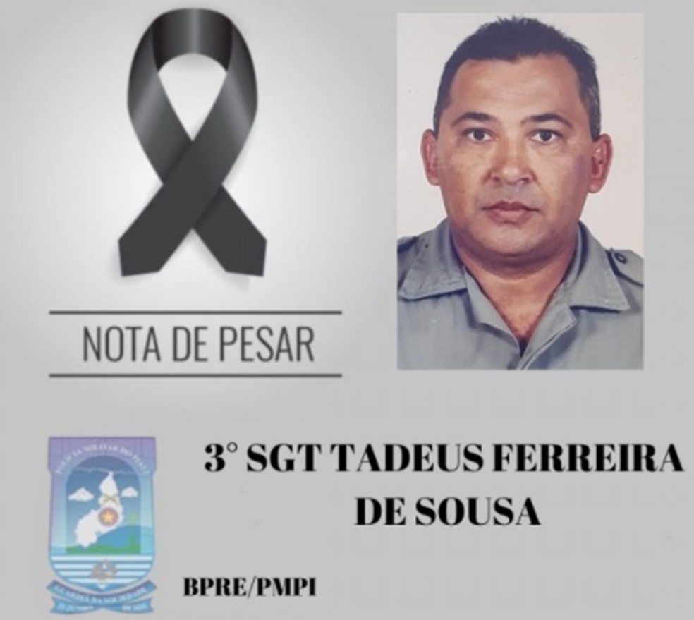 Sargento Tadeus Ferreira foi assassinado — Foto: Divulgação/PM-PI