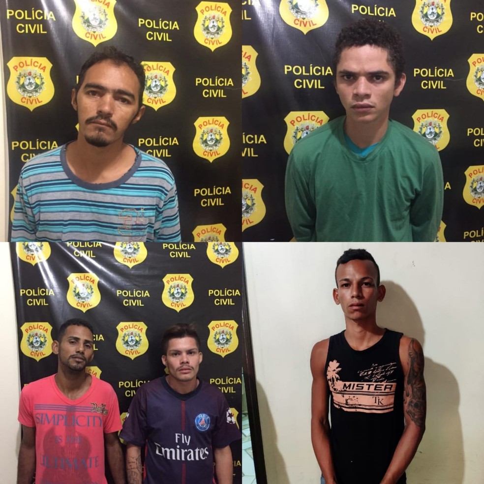 Os cinco suspeitos foram presos preventivamente — Foto: Divulgação PC/AC