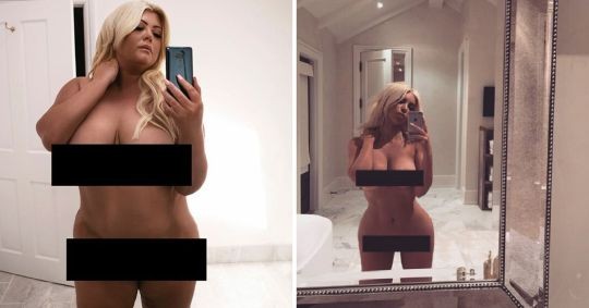 Uma foto de Gemma Collins reproduzindo a selfie de Kim Kardashian (Foto: Instagram)