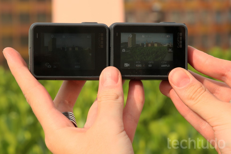 Comparativo de telas: GoPro Hero6 Black e GoPro Hero5 Black (Foto: Aline Batista/ Techtudo)