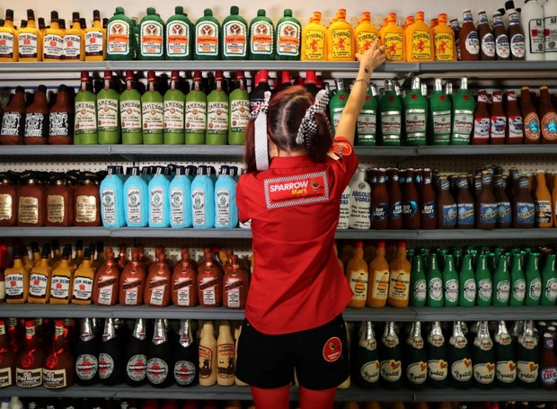 Artista monta supermercado totalmente feito de feltro (Foto: Divulgação)