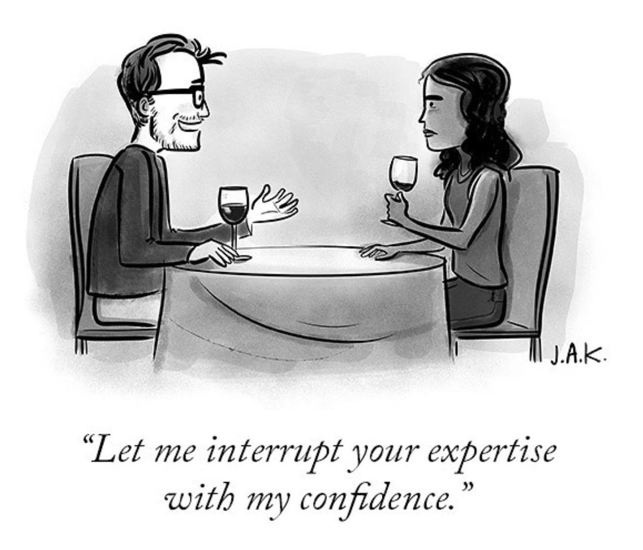 Tira da New York Magazine: "Deixe-me interromper sua expertise com a minha confiança"  (Foto: New York Magazine)