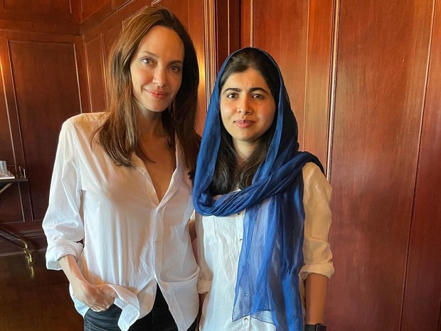 Angelina Jolie e Malala (Foto: Reprodução/Instagram)