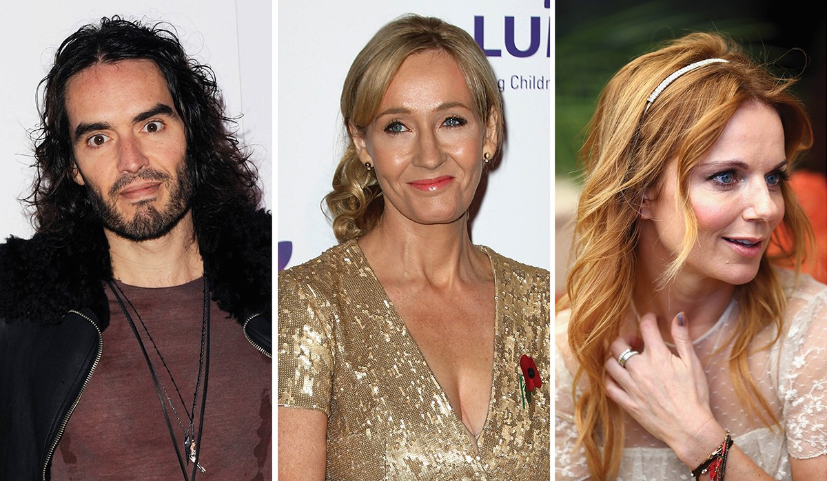 Russell Brand, J.K. Rowling e Geri Halliwell estão entre os famosos que se manifestaram (Foto: Getty Images)