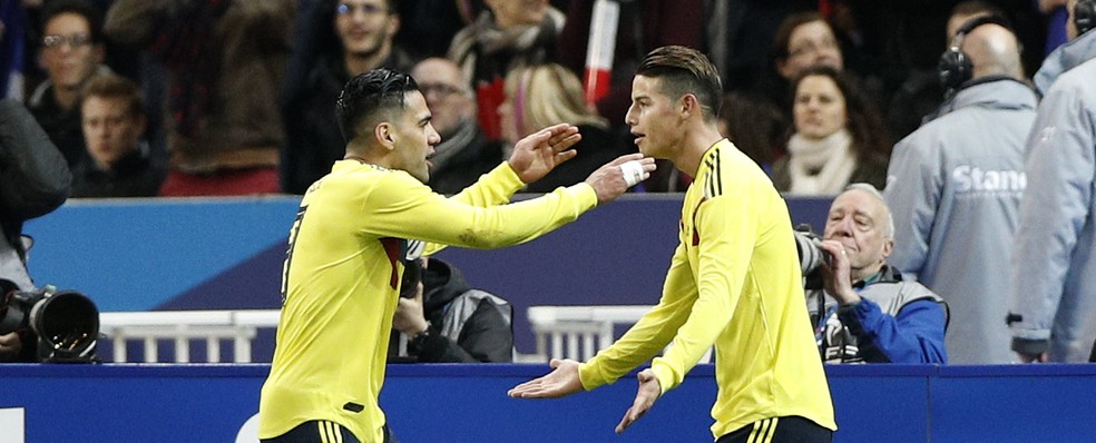 Falcao e James Rodríguez, os dois principais jogadores colombianos: Cafeteros surpreenderão novamente? (Foto: EFE)
