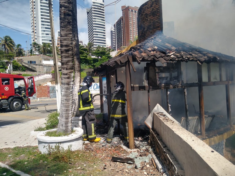 IncÃªndio ocorreu na manhÃ£ deste sÃ¡bado â Foto: CBMRN/ReproduÃ§Ã£o