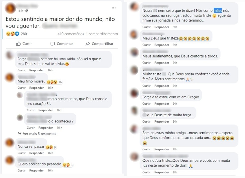 Mãe lamentou morte do filho, de Jundiaí, nas redes sociais — Foto: Facebook/Reprodução