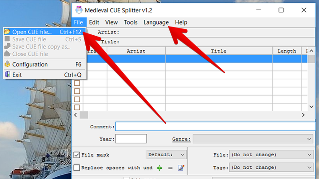 free cue splitter software