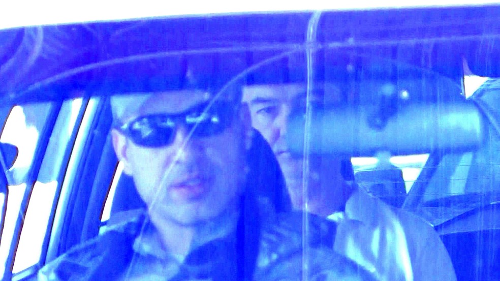 Joesley Batista deixa sede da PF rumo ao aeroporto de Congonhas, em São Paulo (Foto: Amós Alexandre/GloboNews)