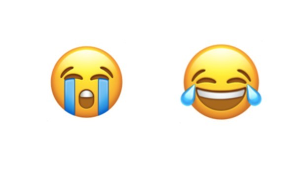 Emoji de choro (à esquerda) desbanca o de 'lágrimas de alegria' (Foto: Reprodução)