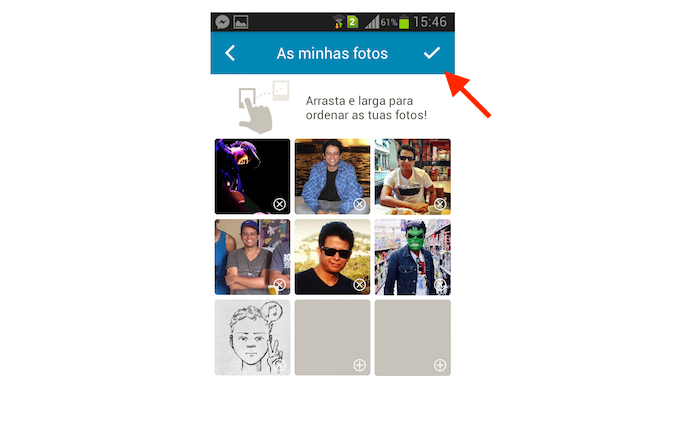 Confirmando a alteração da foto de perfil do Happn no aplicativo de paquera para Android (Foto: Reprodução/Marvin Costa)