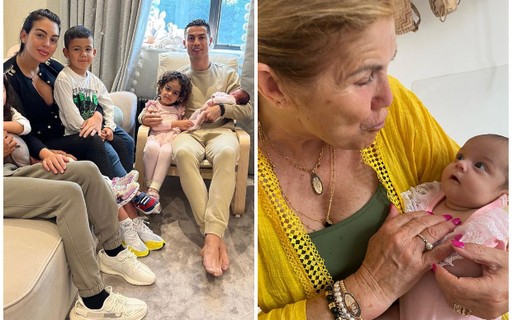 Mãe de Cristiano Ronaldo mostra rostinho da neta mais nova: "Querida"