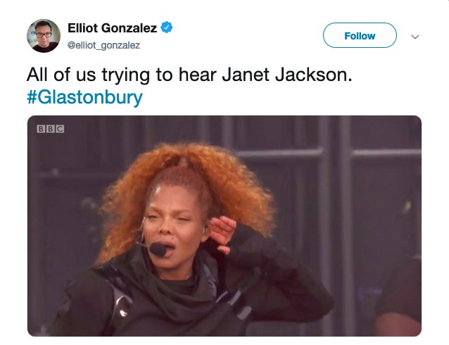 Um tuíte criticando a apresentação de Janet Jackson no Glastonbury Festival 2019 (Foto: Twitter)
