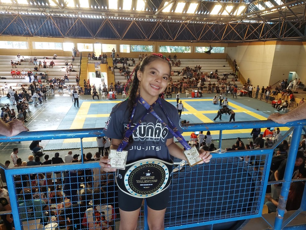 "Eu acho que vou fazer jiu jitsu para o resto da minha vida. Nunca mais vou parar", disse a atleta. — Foto: Arquivo pessoal