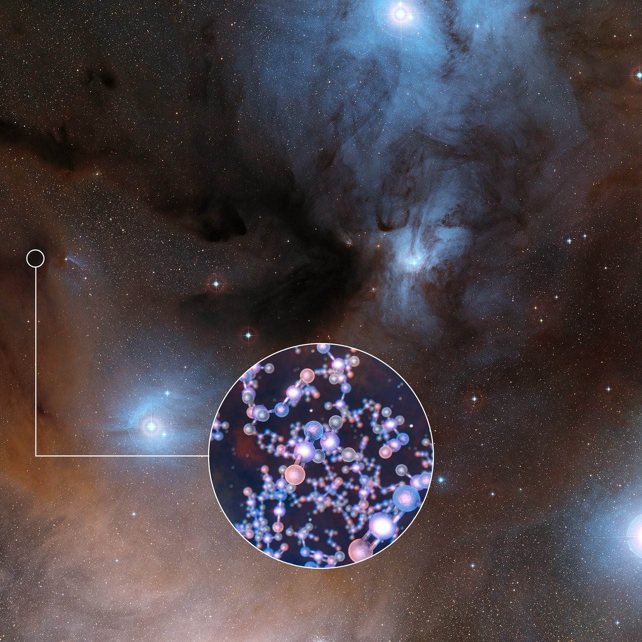 Molécula foi detectada em um conjunto de estrelas jovens  (Foto: Divulgação/ESO)