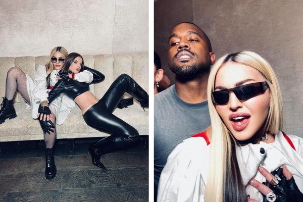 Noite entre amigos reúne a cantora Madonna, a atriz Julia Fox, o rapper Kanye West, além de contar com as presenças de Floyd Mayweather e Antonio Brown (Foto: Reprodução/Instagram)