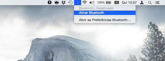 Ative o bluetooth no Mac OS X (Foto: Reprodu??o/Helito Bijora) 