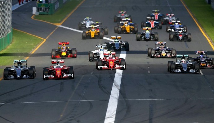 Largada do GP da Austrália (Foto: Getty Images)