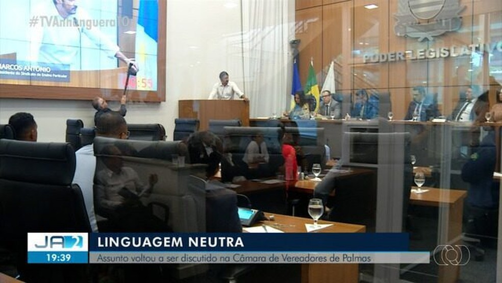 Linguagem neutra volta a ser discutida na Câmara de Vereadores de Palmas — Foto: Reprodução/TV Anhanguera