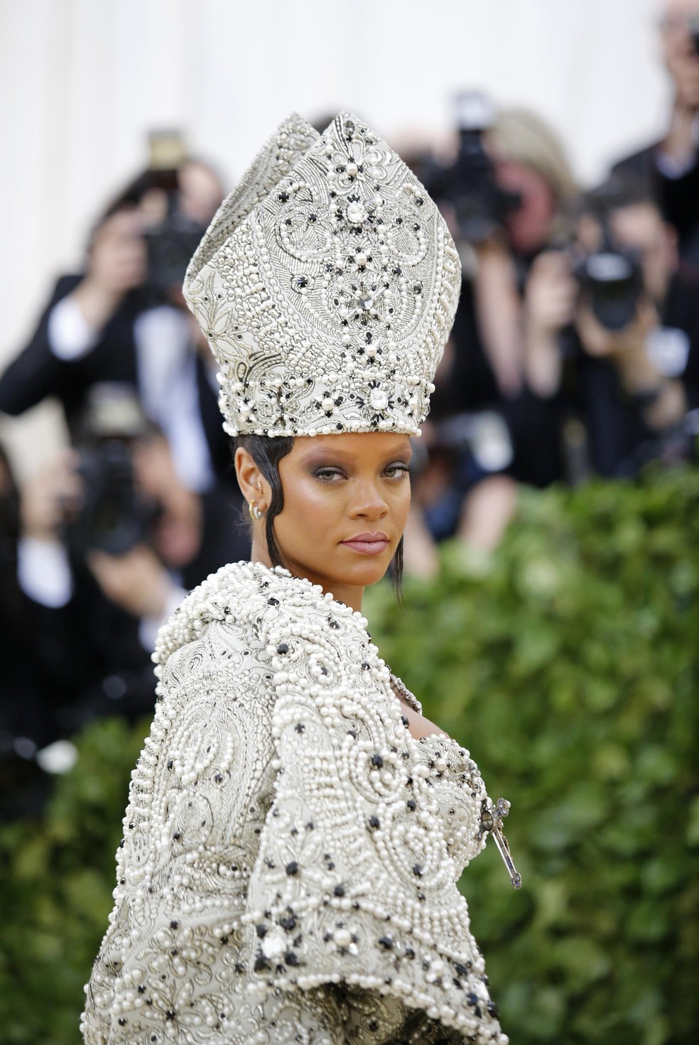 Rihanna chega ao Baile de Gala do Met 2018, em Nova York (EUA) (Foto: Eduardo Munoz/Reuters)
