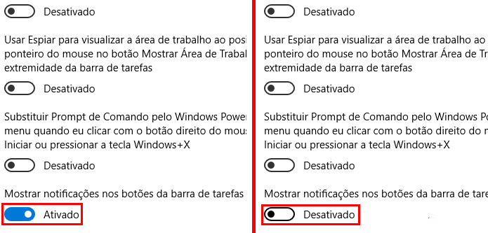Desativando badges no Windows 10 (Foto: Reprodução/Edivaldo Brito)