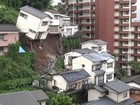 Casa desliza inteira durante tempestade no Japão; assista
