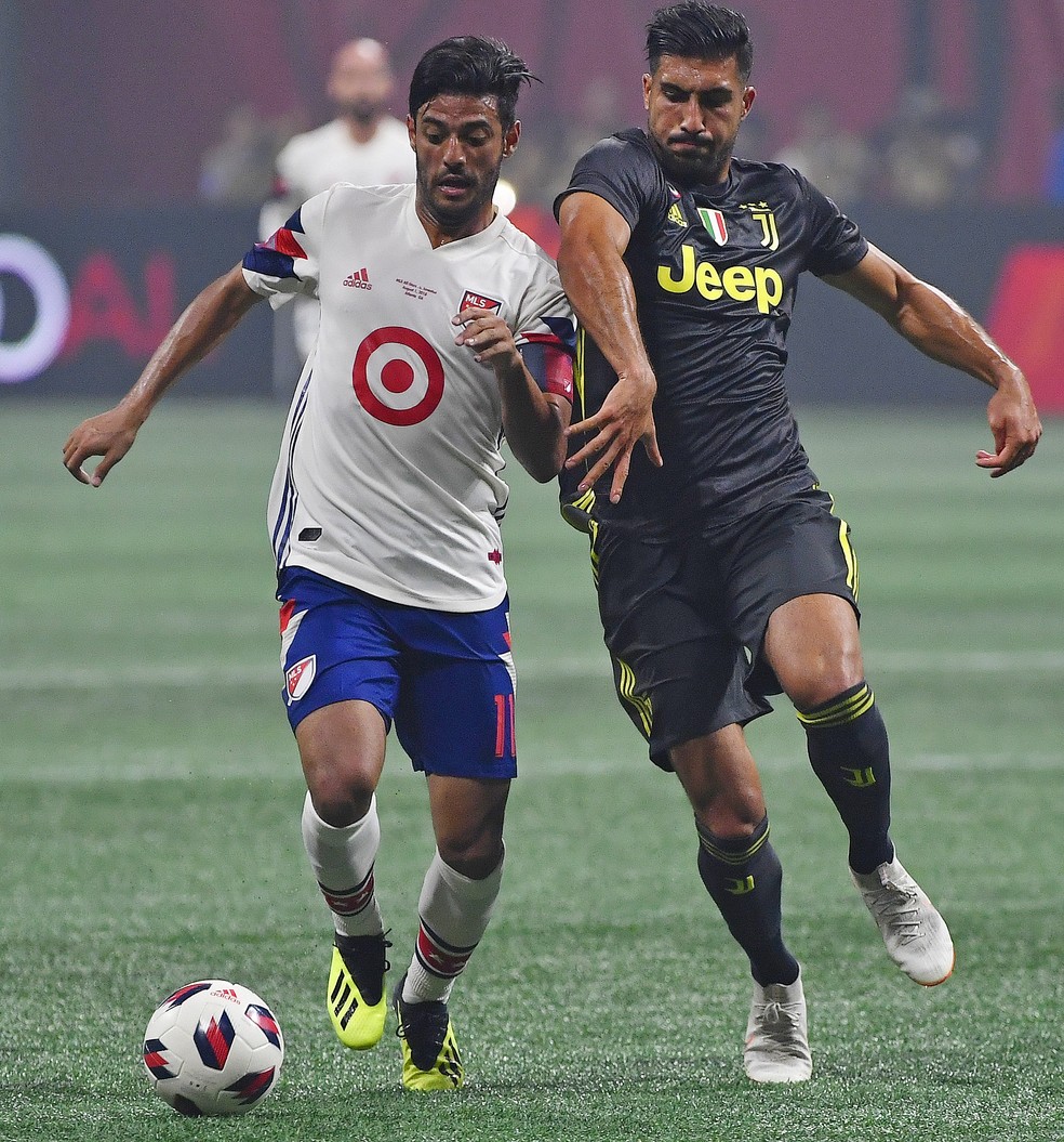 Carlos Vela em Jogo das Estrelas da MLS: mesmos 31 gols de Gabigol — Foto: John Amis/AP