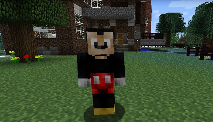 Minecraft conta com milhares de mods e skins inspirados na Disney (Foto: Reprodução/YouTube)