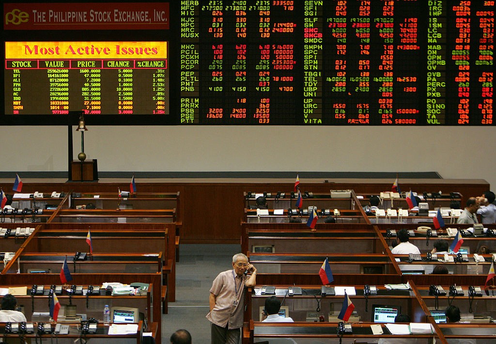 Bolsa de valores das Filipinas (Foto: Paula Bronstein/Getty Images)