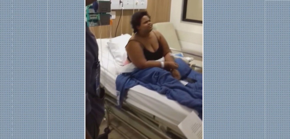 Nathália Marinho ficou 15 dias internada em hospital da Zona Sul do Rio — Foto: Reprodução/TV Globo