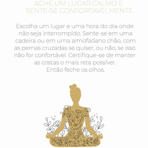 Aprenda a meditar com as dicas de Gisele Bündchen (Foto: Reprodução/Instagram)