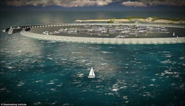 cidade flutuante estará pronta em 2019 (Foto: © Seasteading Institute)