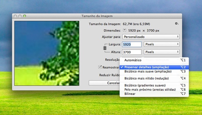 no photoshop sem perda de qualidade