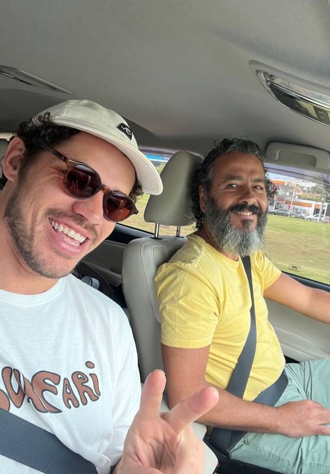 José Loreto posa com Marcos Palmeira e conta: 'Última semana de gravação' (Foto: Reprodução / Instagram)