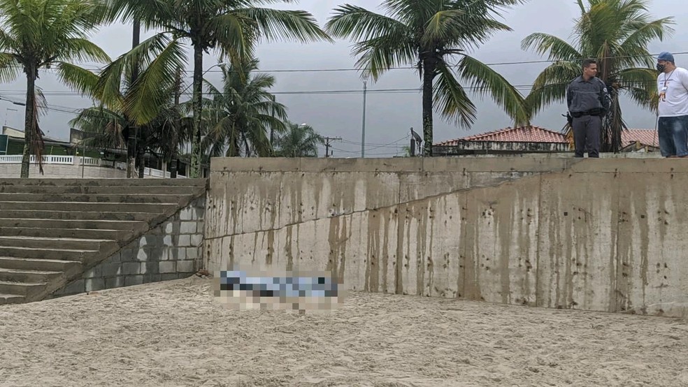 Corpo de jovem foi localizado em Praia Grande, SP — Foto: Reprodução/Praia Grande Mil Grau