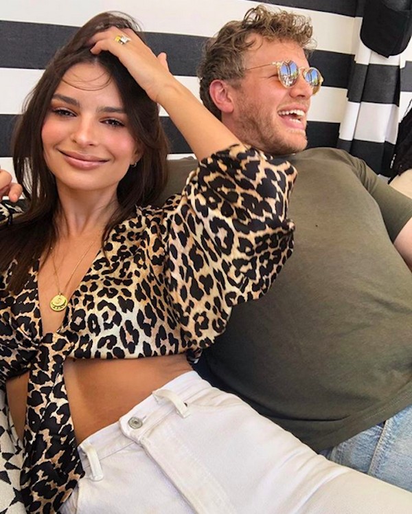 A atriz e modelo Emily Ratajkowski com o agora ex-marido, o produtor de cinema Sebastian Bear-McClard (Foto: Instagram)