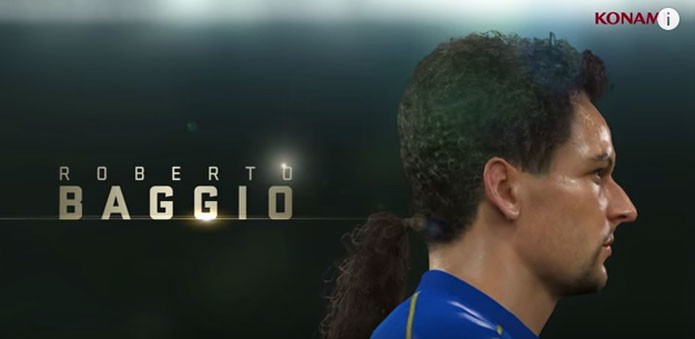 Roberto Baggio é um dos jogadores lendários e PES 2016 (Foto: Divulgação/Konami)