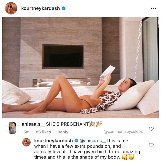 Post de Kourtney Kardashian (Foto: Reprodução)