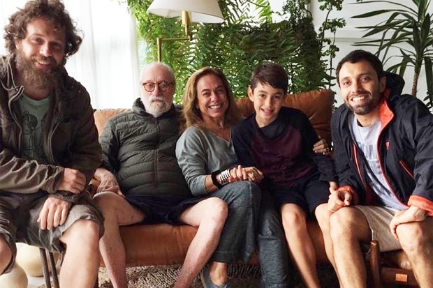 João Velho, Paulo César Pereio, Cissa Guimarães, José e Thomaz Velho (Foto: Reprodução/Instagram)