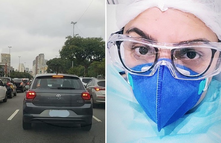 Camila Acras, 28, fez o desabafo após sair de plantão no hospital de campanha do Anhembi, em SP (Foto: Arquivo pessoal)