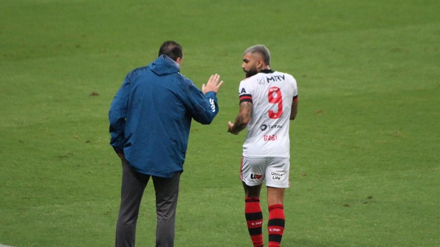 Rogério Ceni e Gabigol em Grêmio x Flamengo