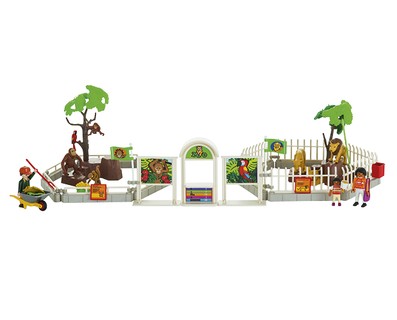 Jardim Zoológico Playset  Além de leões, aves e orangotangos, há três figuras Playmobil. Com as 91 peças, a criança pode montar o zoológico e se divertir inventando histórias. Os bonecos têm cabeça, braços e pernas articulados, o que dinamiza a brincadeira. R$ 299,99, da Sunny Brinquedos.