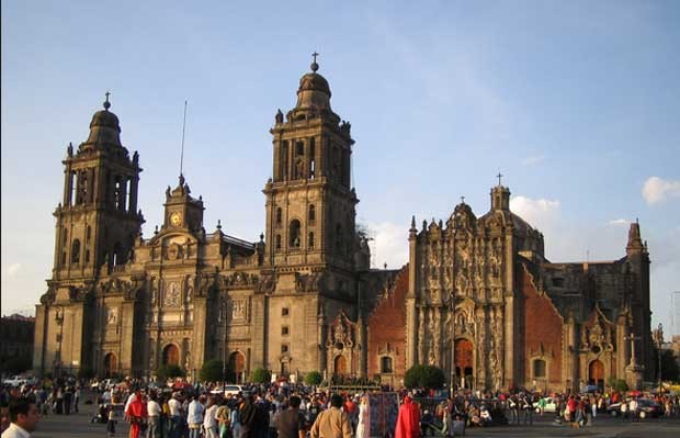 Catedral de Zócalo, centro histórico da Cidade do México (Foto: Wikimedia Commons)