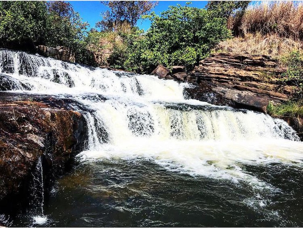 Cachoeira ficou submersa ap&oacute;s leito de rios subir em Lajeado &mdash; Foto: Divulga&ccedil;&atilde;o