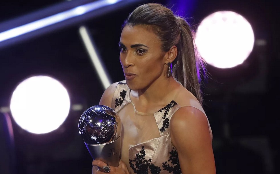 Marta, melhor jogadora do mundo  — Foto: ASSOCIATED PRESS