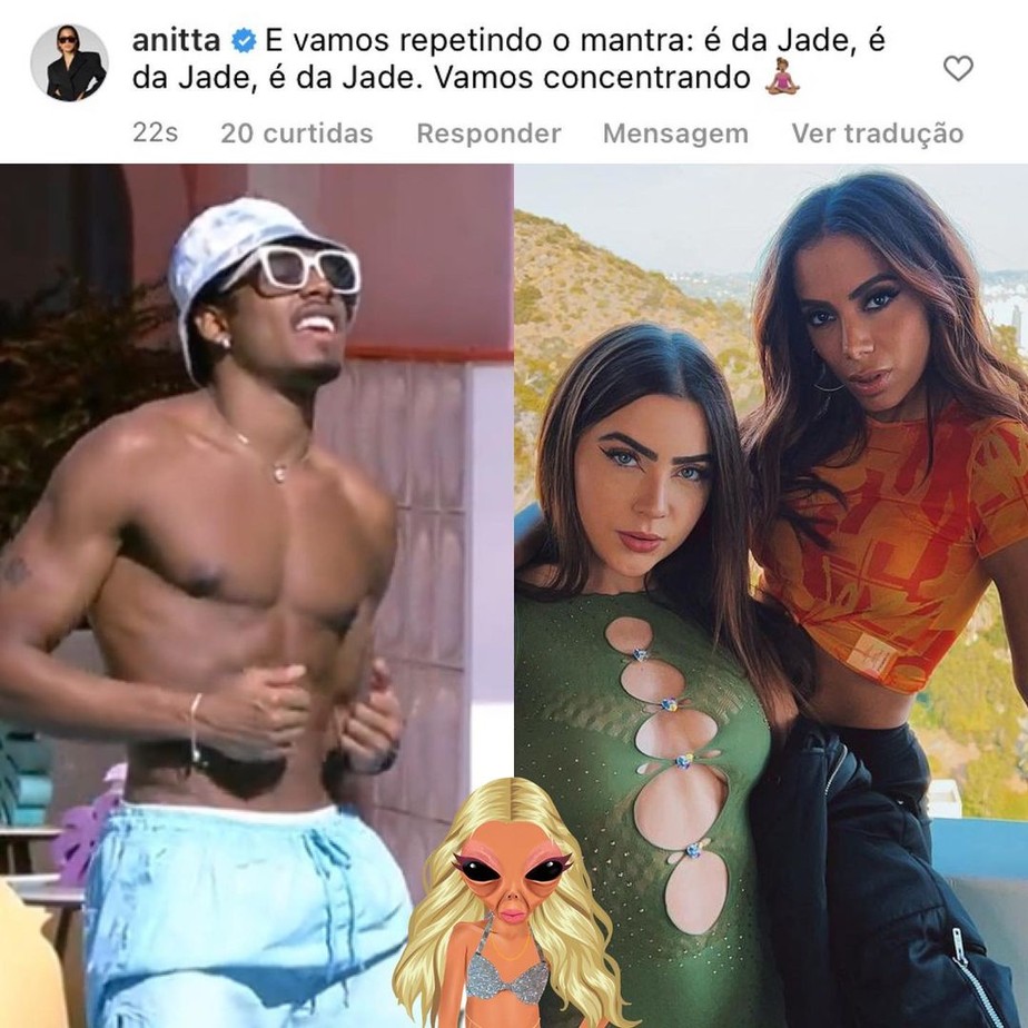 Anitta sobre Paulo André: 'É da Jade, é da Jade'